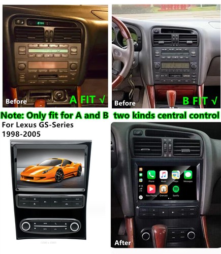 9" Carplay Radio Stereo GPS Nav Wifi FM Player For 98-05 Lexus GS300 GS400 GS430 - Picture 2 of 23