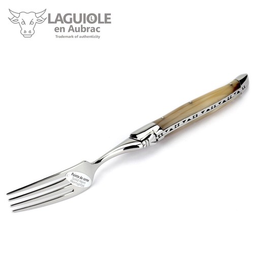 Laguiole en Aubrac - Cuatro horquillas punta de cuerno adecuada para cuchillos de carne cuchillos de mesa - Imagen 3 de 5