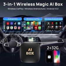 Wireless CarPlay AI box Android Auto Adapter Converter w/Netflix YouTube WIFI US