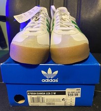 Vintage Adidas Original Samoa Cloud White Green Gum - Women - 9 1/2