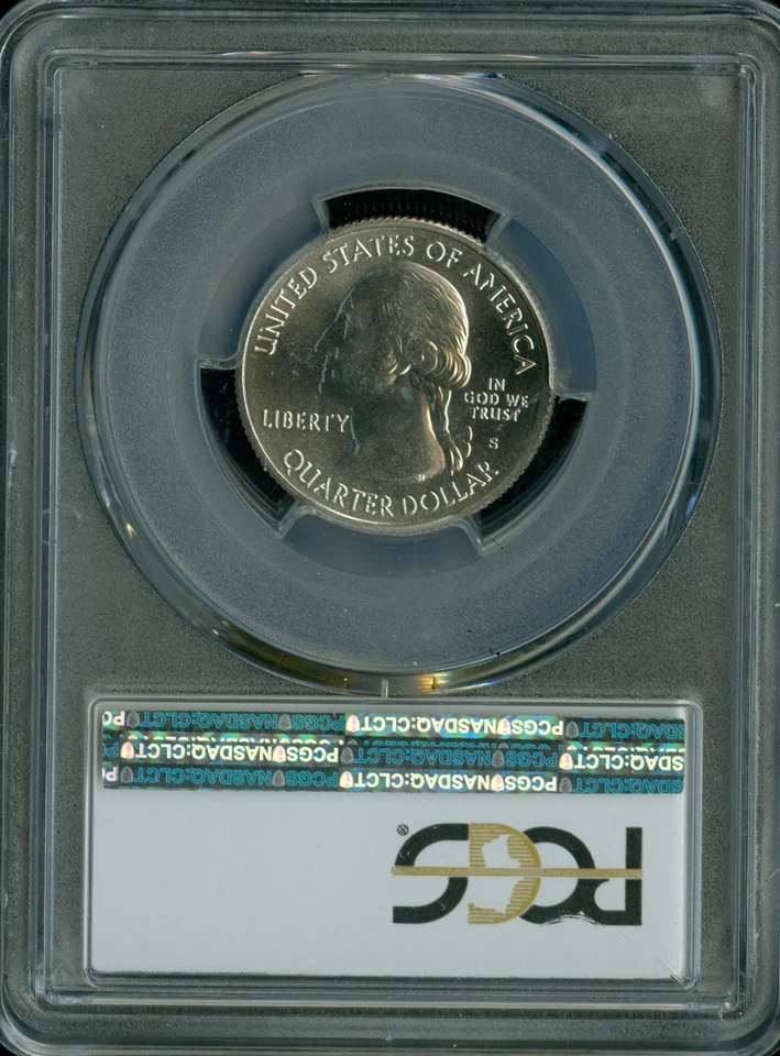 2018 S VOYAGEURS FLAG QUARTER PCGS MS67 MAC FINEST GRADE  .  - Image 2 of 2