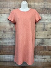 Universal Thread Women's Coral Short Sleeve Knit T Shirt Dress Size Small