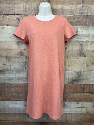Universal Thread Women's Coral Short Sleeve Knit T Shirt Dress Size Small