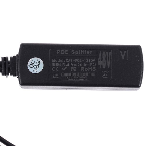 Active PoE Splitter Power Over Ethernet 48V to 12V 2.4A Compliant IEEE802.3 UA - Photo 5/12