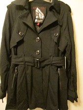  265 G.E.T. Black Balenciaga Motorcycle Style Jacket Coat Trench Size M NWT