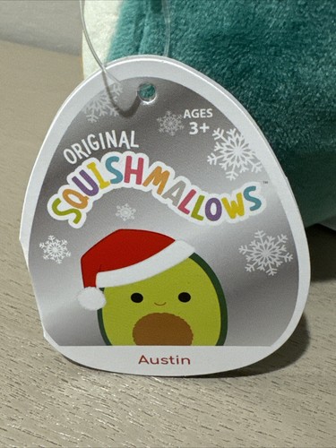 Squishmallows Austin Avocado w Santa Hat 4.5” Christmas Plush Toy 2021 - Bild 7 von 9
