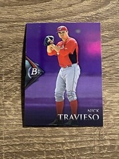 2014 BOWMAN PLATINUM CHROME PROSPECTS PURPLE REFRACTOR #BPCP99 NICK TRAVIESO RC