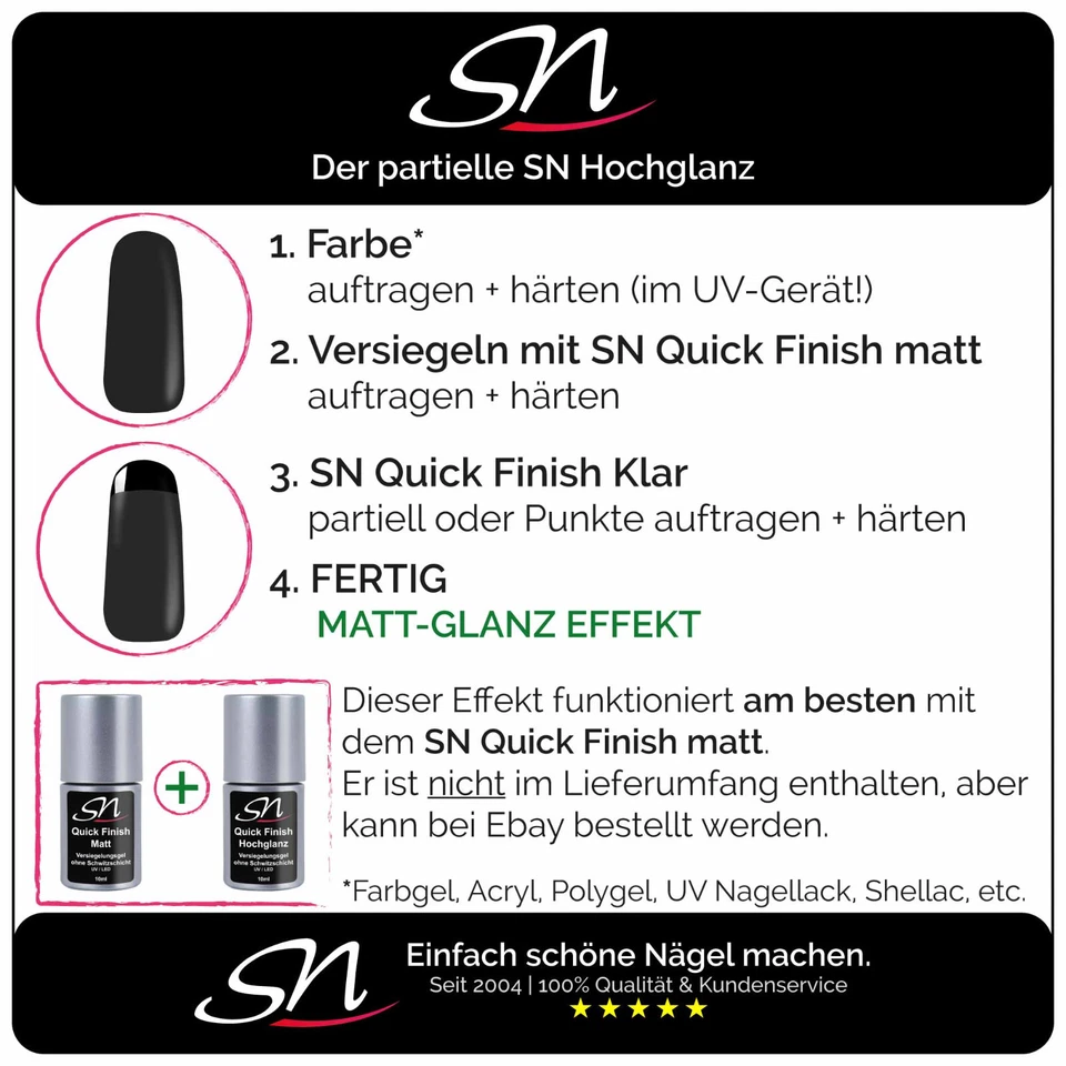 Hochglanz Versiegelungsgel ohne Schwitzschicht Quick Finish Top Coat UV LED Gel - Bild 4 von 4