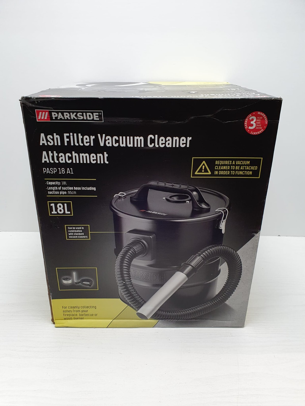 Parkside Ash Filter Vacuum Cleaner Attachment 18 litres eBay