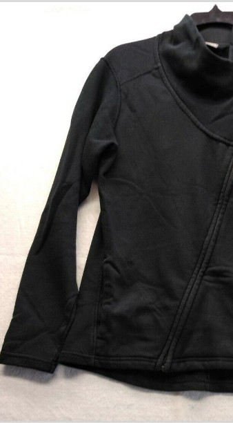 Puma  Asymmetrical Zip Moto Jacket Womens Large Black  Athletic Funnel Neck thumbnail 6