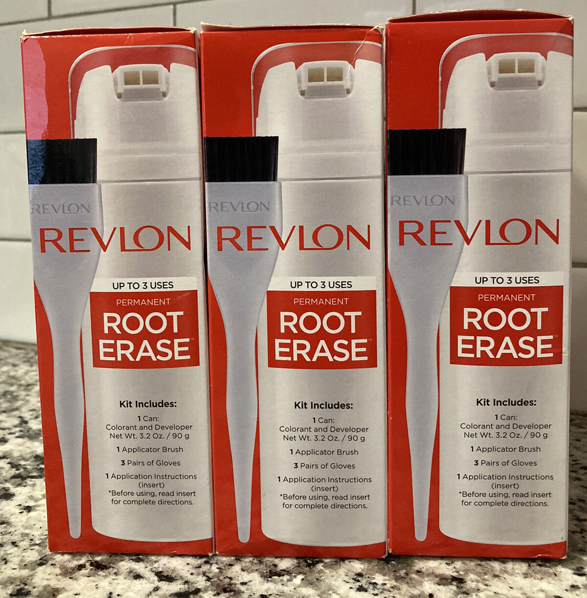 3x Revlon Permanent Root Erase #8 Medium Blonde Hair Color (Discontinued)