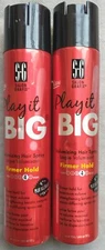 2 Cans Salon Grafix play it big hair spray 10 oz each Firmer Hold 4 Volumizing