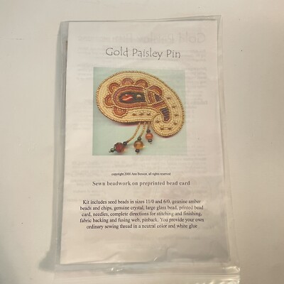 Ann Benson Gold Paisley Pin Bead Kit 2000