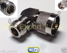 Right Angle UHF PL259 Male Plug to N Type Female RF HAM Radio Connector Adapter