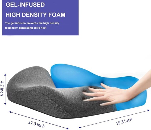 Gel Infused High Density Foam Seat Cushion for Office Chair, Kitchen Chair - Picture 3 of 7