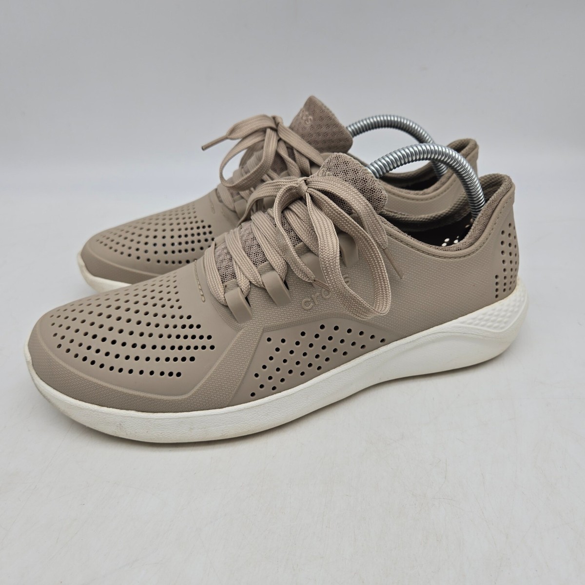 Crocs LiteRide Pacer Shoes Sneakers Mens Size 204967 Beige