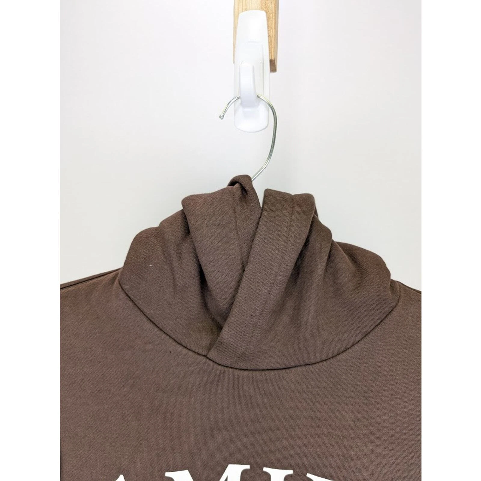 Felpa con cappuccio AMIRI Amiri MA Bar marrone nuova con etichetta X Small