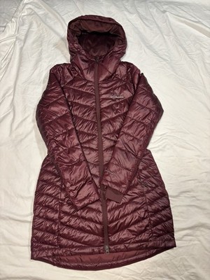 Columbia Omni-Heat Down Puffer Coat Hooded Full Zip Burgundy Women s Small