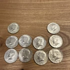 Lot Of 10 1965-1969 Kennedy 40% Silver Half Dollars