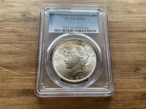 1924 Peace Silver Dollar MS64 PCGS