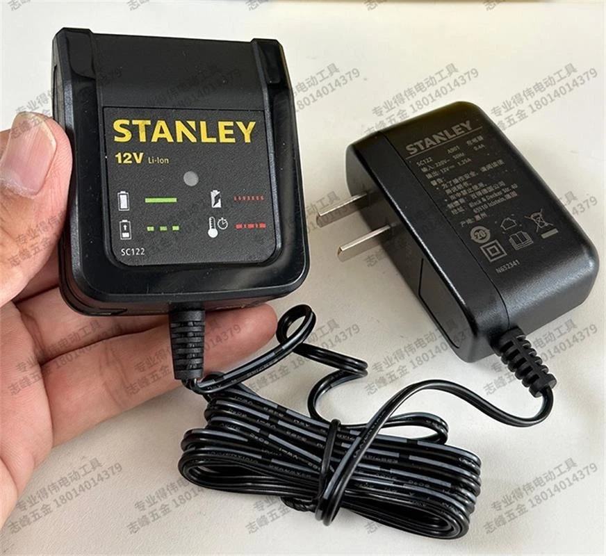 12V Lithium Battery Charger SC122 for STANLEY SCD121S2K Power Tool Accessories - Image 2 of 3