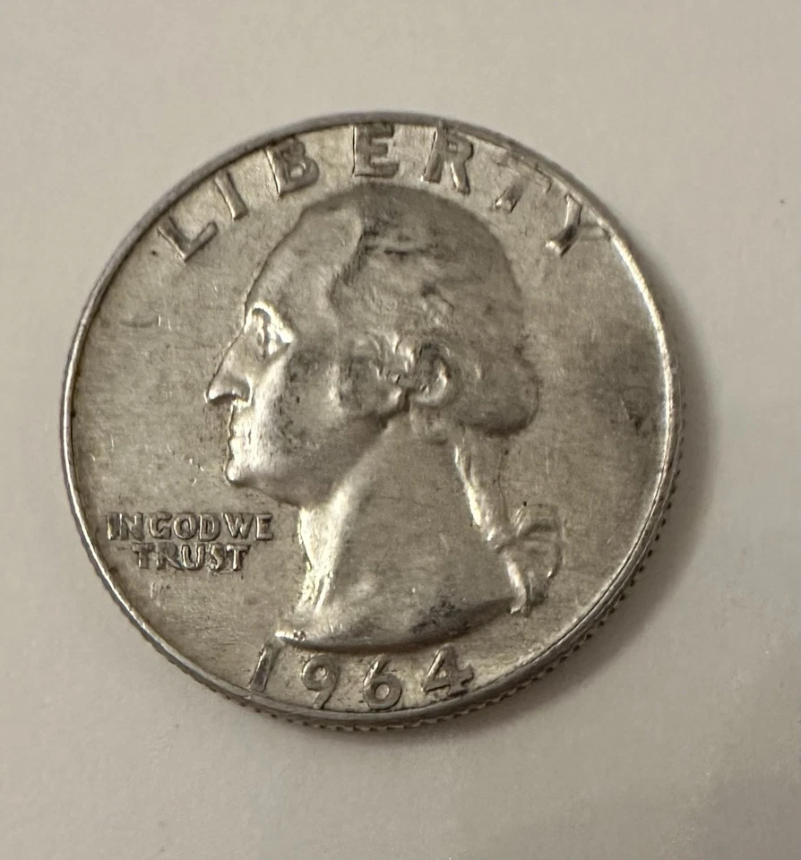 1964 P Washington Quarter- AU- Silver Coin - Image 3 of 4