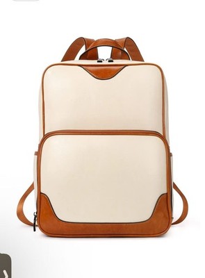BROMEN Sac à dos en cuir pour ordinateur portable pour femme - Sac à dos décontr