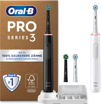 Oral-B Pro Series 3 Elektrische Zahnbürste Doppelpack   Electric Toothbrush, Ink