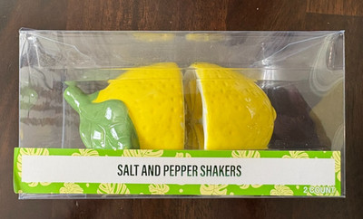 Lemon-Themed Salt & Pepper Shaker Set New Kitchen Decor Set