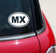 Euro Mx Mexico Country Code Decal Sticker Car Wall Oval Not Two Colors Euro Mx Mexico Country Code Decal Sticker Car Wall Oval Not Two Colors
