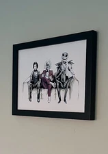 Original Art Print Inspired by 'Tim Burton' (Beetlejuice, Ed & Jack)