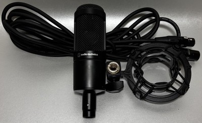Audio-Technica AT2035 Cardioid Condenser Microphone Shock Mount XLR Cable