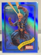 2025 Topps Chrome Marvel Blue Refractor Card- 060/299 #76 IKARIS