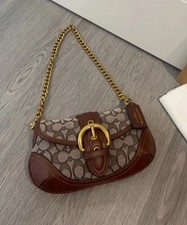 Soho Bag 25 In Signature Jacquard Oak Maple CAN45 Outlet NEW