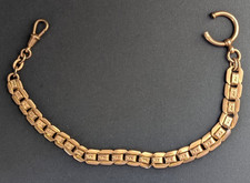 Taschenuhrkette vergoldet, 110 Milieme, 20 g (= 2,2 g Feingold), 27 cm lang