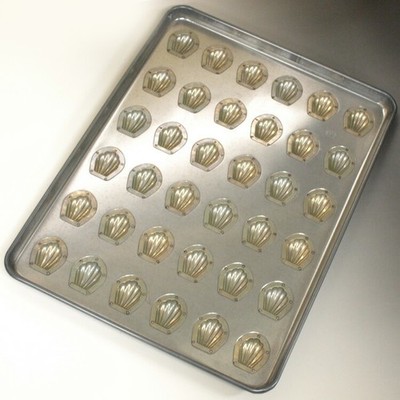 Chiyoda Metal Silicone-Coated Mini Shell Madeleine Pan, 36-Cavity (No Pre-Bake)