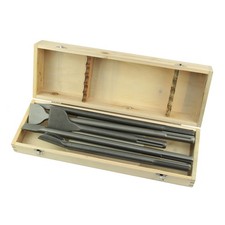 5-teiliges SDS Max Meißel Set (Kanal, Spitz, Flach, Breit & Fliesen) mit Koffer