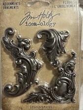Tim Holtz Ideaology Adornments Flourish
