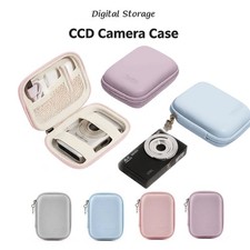 PU Leather Hard Shell Digital Camera Case Small Travel Cameras Storage Holder