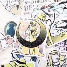 Set of 30 Fairy Vinyl Waterproof Stickers Laptop Astral Anime Girl Hobbie