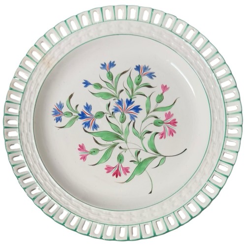 12 K&G Luneville France Faience Hand Painted Floral Pierced Edge Luncheon Plates - Picture 17 of 20