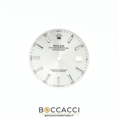 ROLEX Zifferblatt Silber Soleil für Datejust 41 126300 126334 Chromalight (OT...