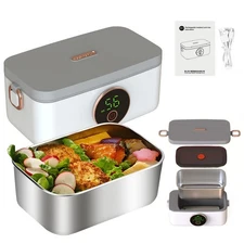 Cordless Electric Lunch Box for Men Adults,Portable & Self-Heating Food Warme...