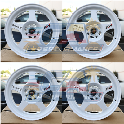 Desmond RegaMaster EVO 15インチ ホイール タイヤセット New Set 15 Inch Rims Wheels Desmond Regamaster EVO II Style 15x7 +