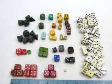 Vintage Dice Lot Bone Bakelite? RPG DND Red G...