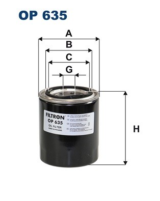 1x FILTRON OP 635 Ölfilter für Suzuki Geely