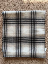 Banana Republic Factory Neutral Plaid Wool Blend Scarf Wrap Shawl One Size NEW