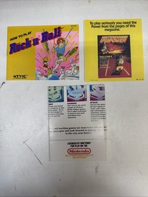 Rock n Ball Pinball Nintendo NES Juego 1989 Completo CIB Manual P&oacute;ster Probado!