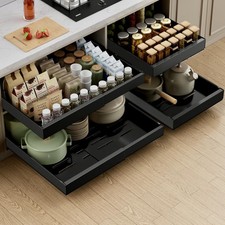PAKETA 1 Pack Expandable Pull Out Cabinet Organizer, 21'' Deep Pull Out Drawe...
