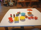 Lot Of 14 Vintage Fisher Price Wooden People Furniture And Cars